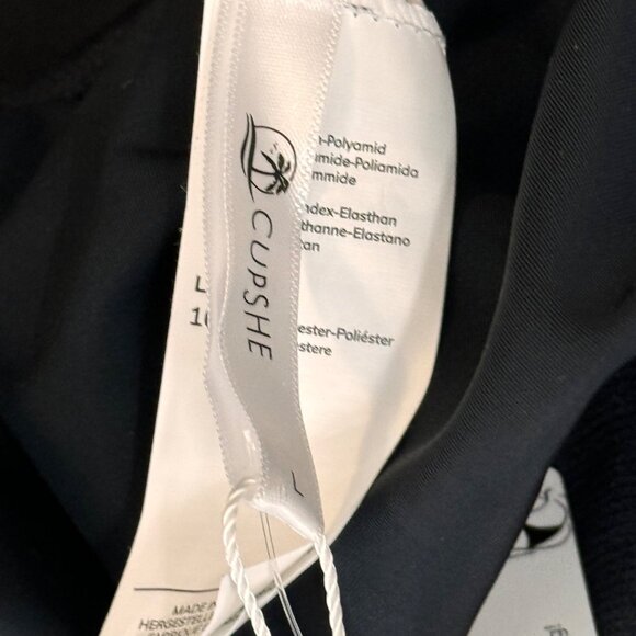 CUPSHE Womens Black Deep V One-Piece Swimsuit Large Nylon Spandex Blend new - Picture 2 of 11